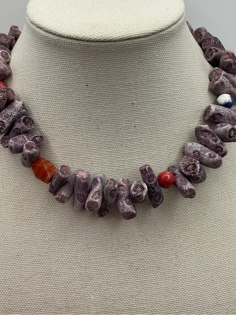 Handcrafted Purple Gems Beaded Necklace